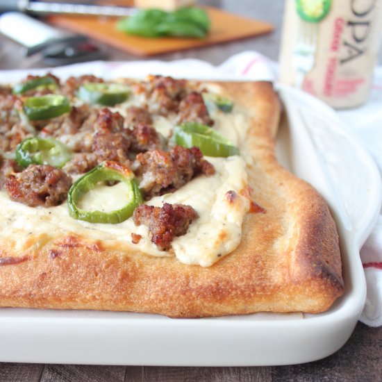 Jalapeño Sausage Ranch Pizza