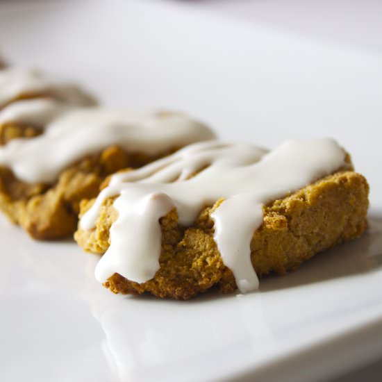 Grain-Free Iced Pumpkin Cookies