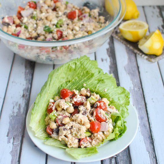 Mediterranean Tuna Lettuce Wraps