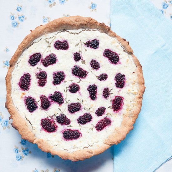 Blackberries and Sheep’s Curd Tart