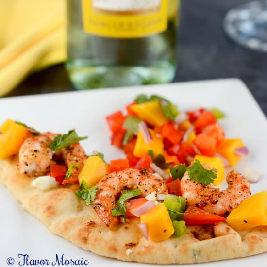 Mango Habanero Shrimp Flatbread