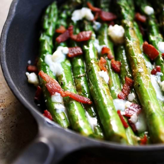 Bacon Blue Cheese Asparagus