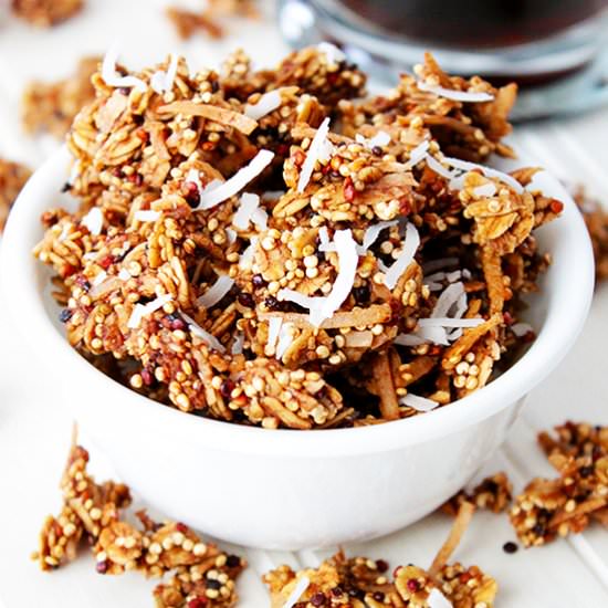 Coconut Mocha Quinoa Granola