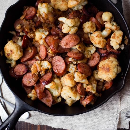 Kielbasa and Cauliflower Stir Fry