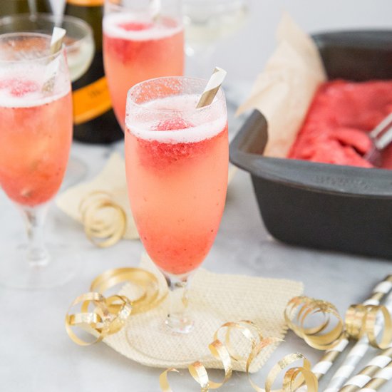 Strawberry Sorbet Bellini