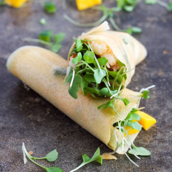 Paleo Shrimp & Mango Wraps