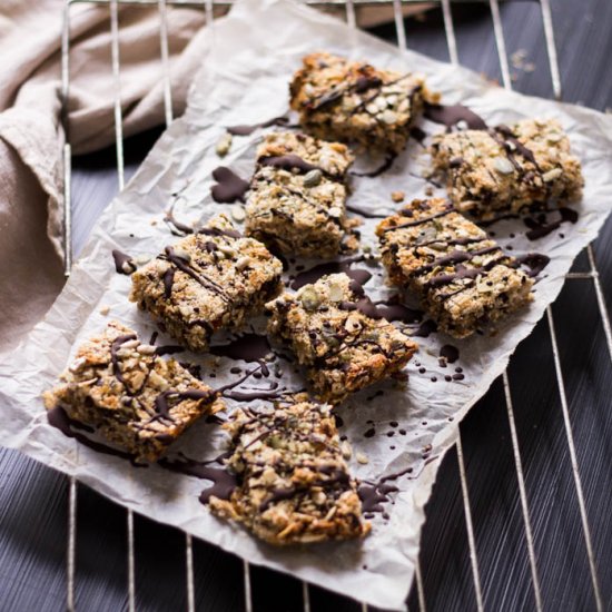 Double Choc + Pear Muesli Bars