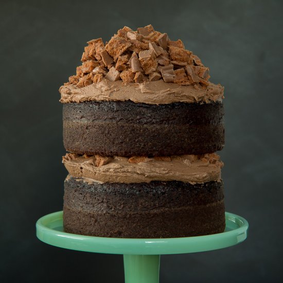 Chocolate Caramel Tim Tam Cake