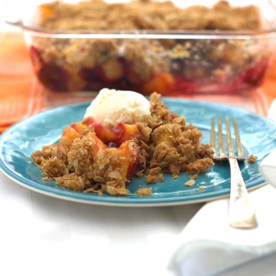 Nectarine and Blueberry Crisp