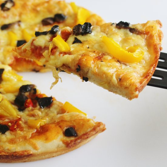 Cheesy Vegetable Pizza (Nigerian)