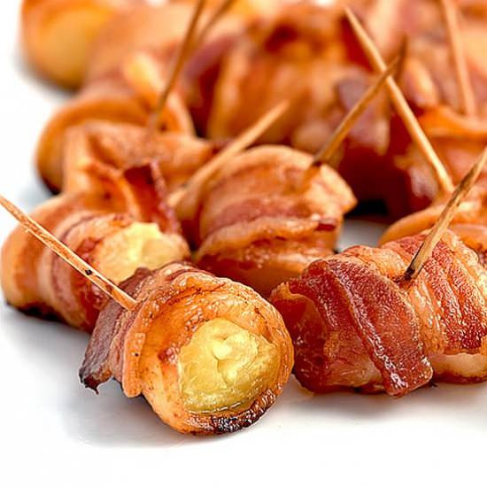 Bacon Wrapped Pineapple Bites