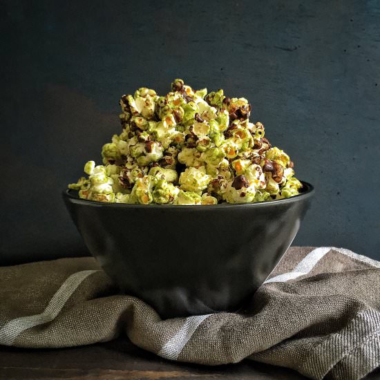 Chocolate & Matcha Popcorn