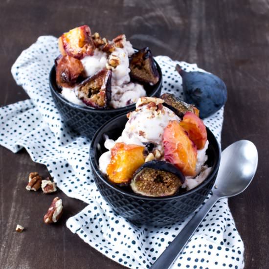 Peach, Fig, & Pecan Ice Cream