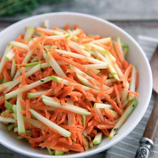 No-Mayo Carrot Apple Slaw