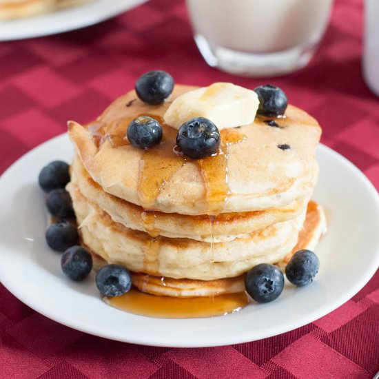 Blueberry Flax Pancakes