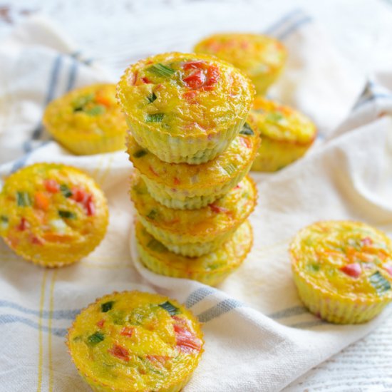 Make Ahead Rainbow Veggie Egg Cups