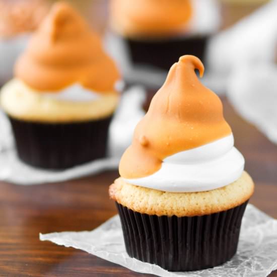 Butterscotch Dip Cupcakes