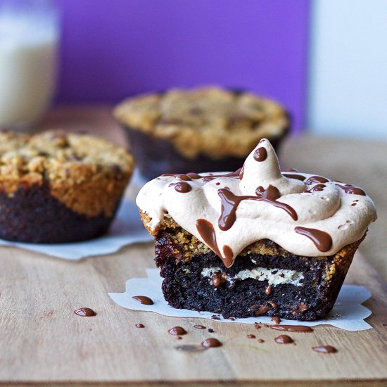 Cookies n’Cream Stuffed Brookie