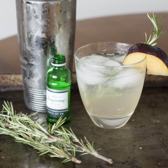 Plum Rosemary Gin Fizz