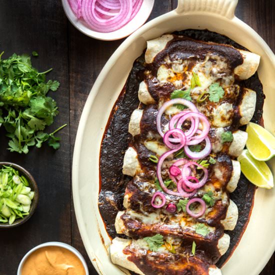 Heirloom Bean & Poblano Enchiladas