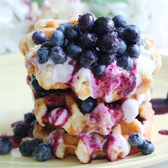 Belgian Waffles & Blueberry Syrup