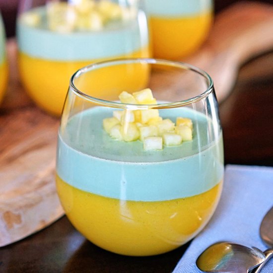 Tropical Mango Matcha Panna Cotta