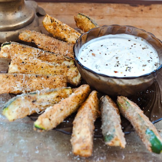 Parmesan Crusted Baked Zucchini