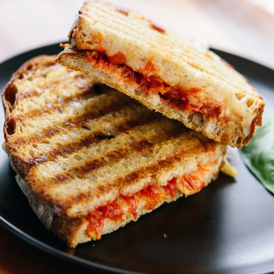 Tomato Jam and Mozzarella Panini