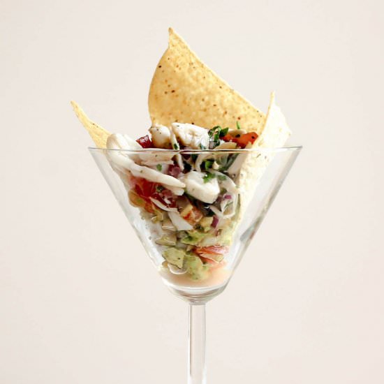 Lump Crab and Guacamole Martini