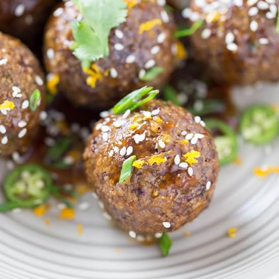 Asian Spiced Quinoa Meatballs