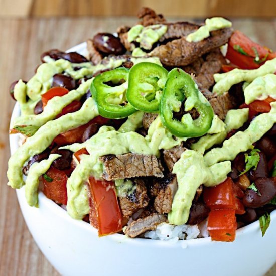 Chili-Lime Beef and Black Bean Bowl