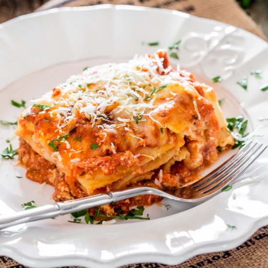 Chicken Lasagna alla Bolognese