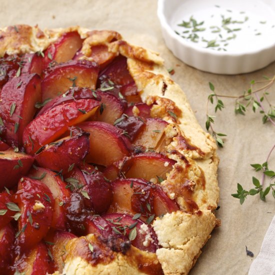 Pluot Galette with Thyme