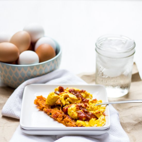 Sweet Potato and Egg Scramble