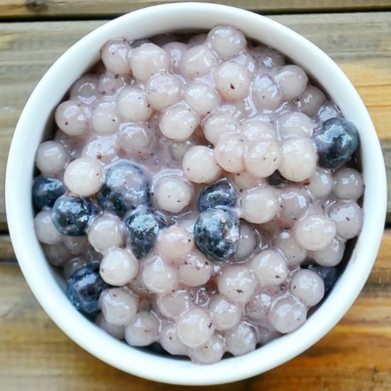 Tapioca Pudding Lychee Blueberry