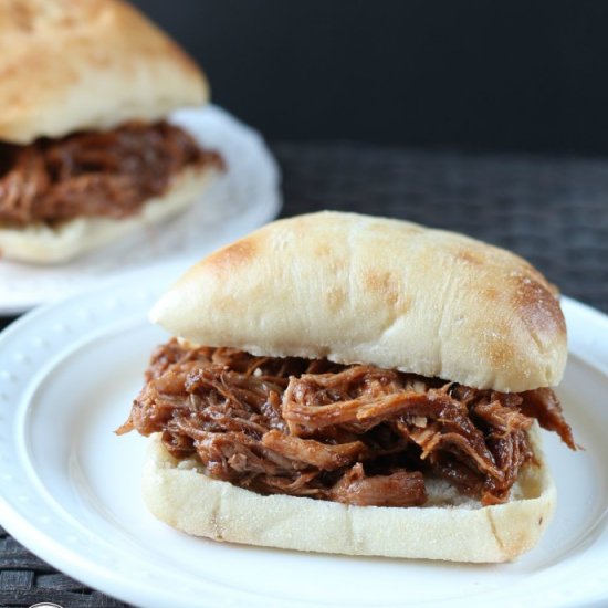 Dr. Pepper Shredded Pork Sandwich