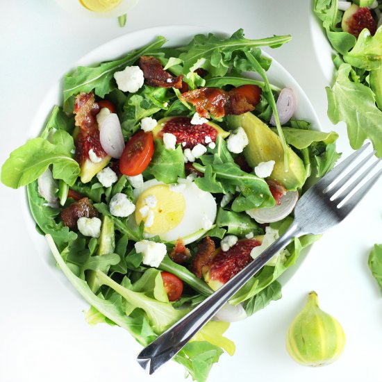 Sweet Fig Salad with Bacon, Blue Cheese