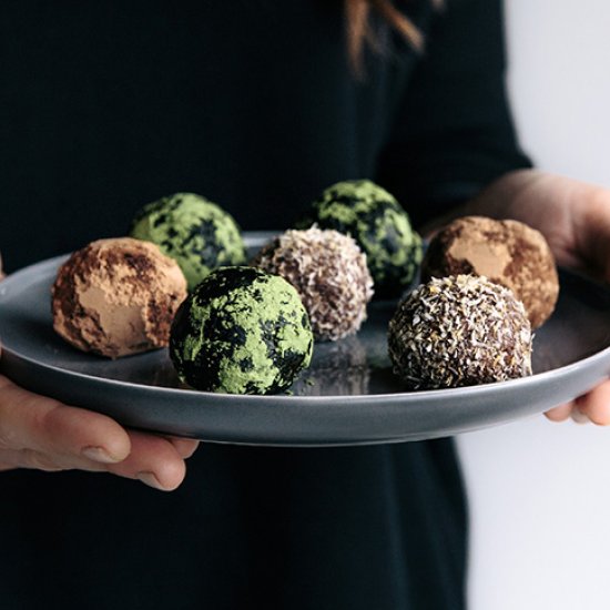 Matcha Coconut Cacao Protein Balls