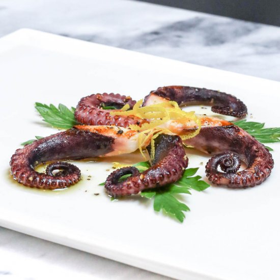 Grilled Octopus with Lemon Dressing