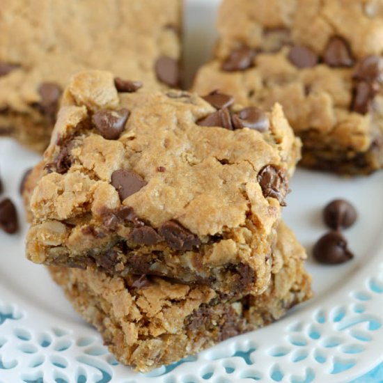 Healthy Peanut Butter Oatmeal Bars