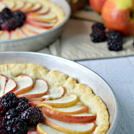 Homemade Apple Blackberry Tart