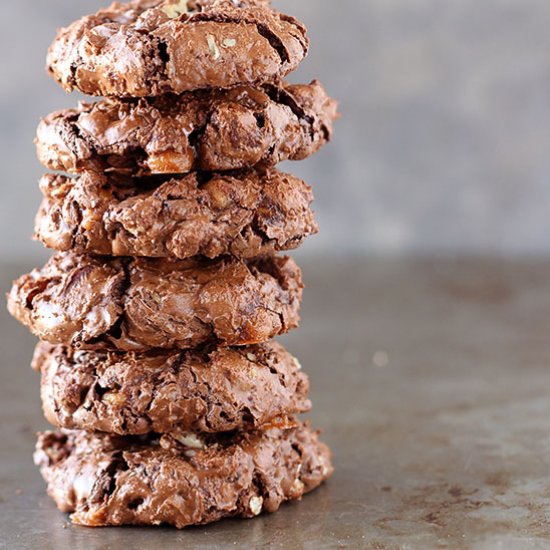 Chocolate turtle cookies