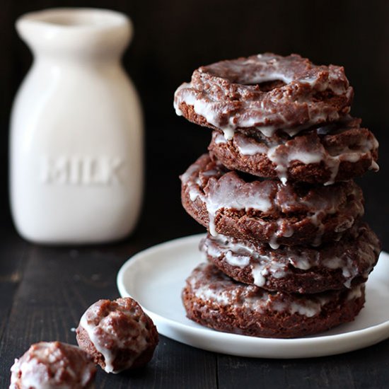 Chocolate old fashioned doughnuts