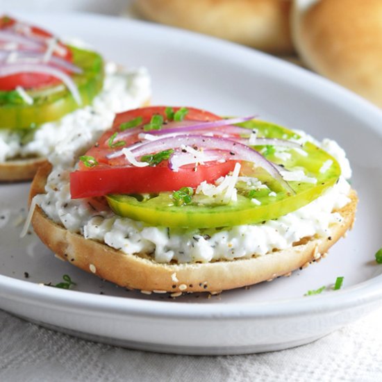 Open-Faced Heirloom Tomato Sandwich