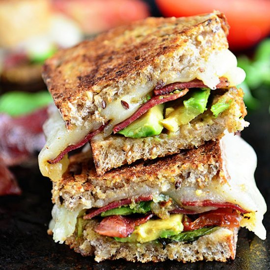 Turkey Bacon and Avocado Grilled Cheese