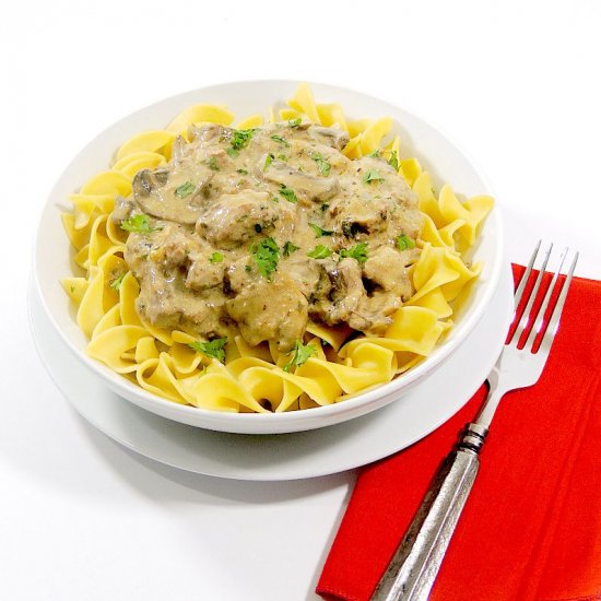 Slow Cooker Beef Stroganoff