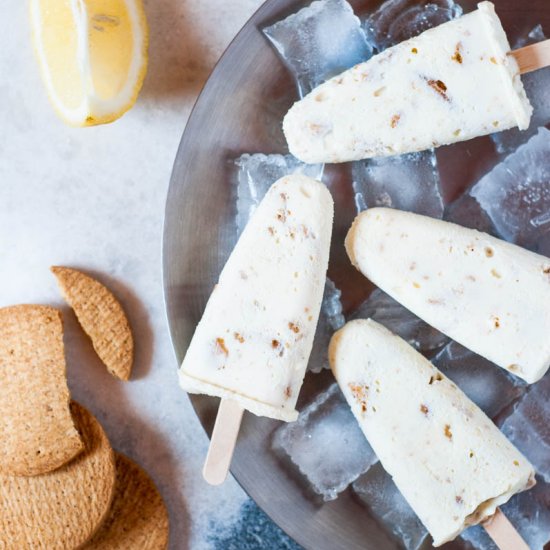 Lemon Cheesecake Ice Cream Popsicle