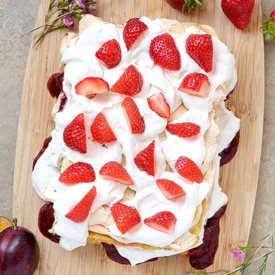 Finnish Brita Cake with Plum Jam