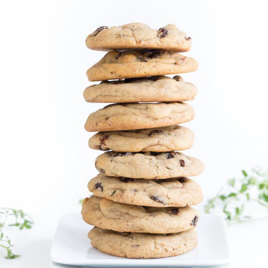 Salted Thyme and Raisin Cookies