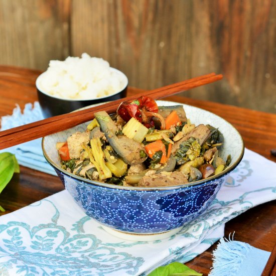 Eggplant Basil Stir Fry